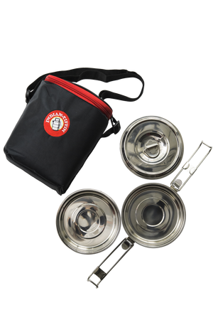 Milk Street Store - Indian Tiffin 3-Tier Insulated Tiffin with Thermally Insulated Bag